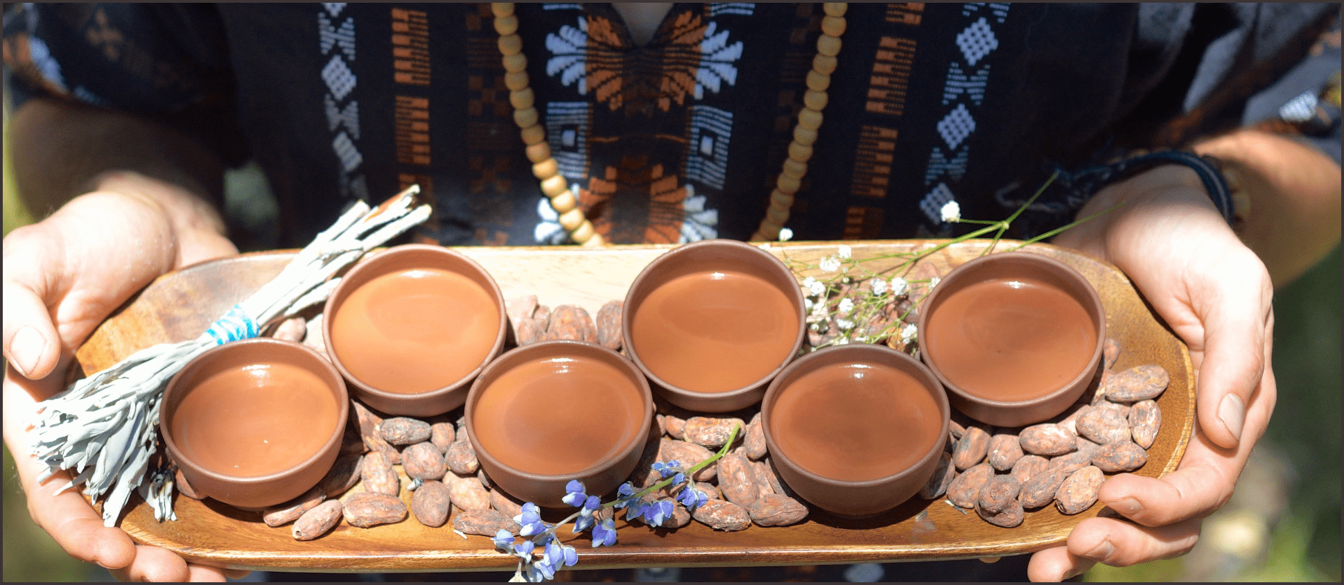 Photograph capturing a moment, possibly related to cacao or a ceremonial event