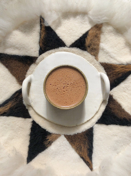 Edited image featuring cacao in a beautifully styled presentation with vibrant details