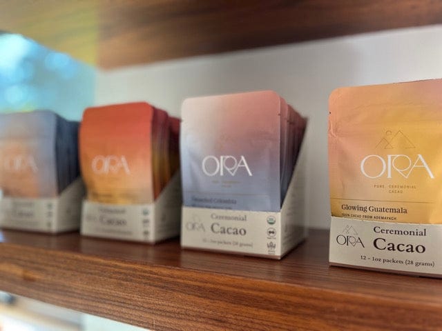 Image of artisanal cacao chocolates by Ora Cacao captured in natural lighting