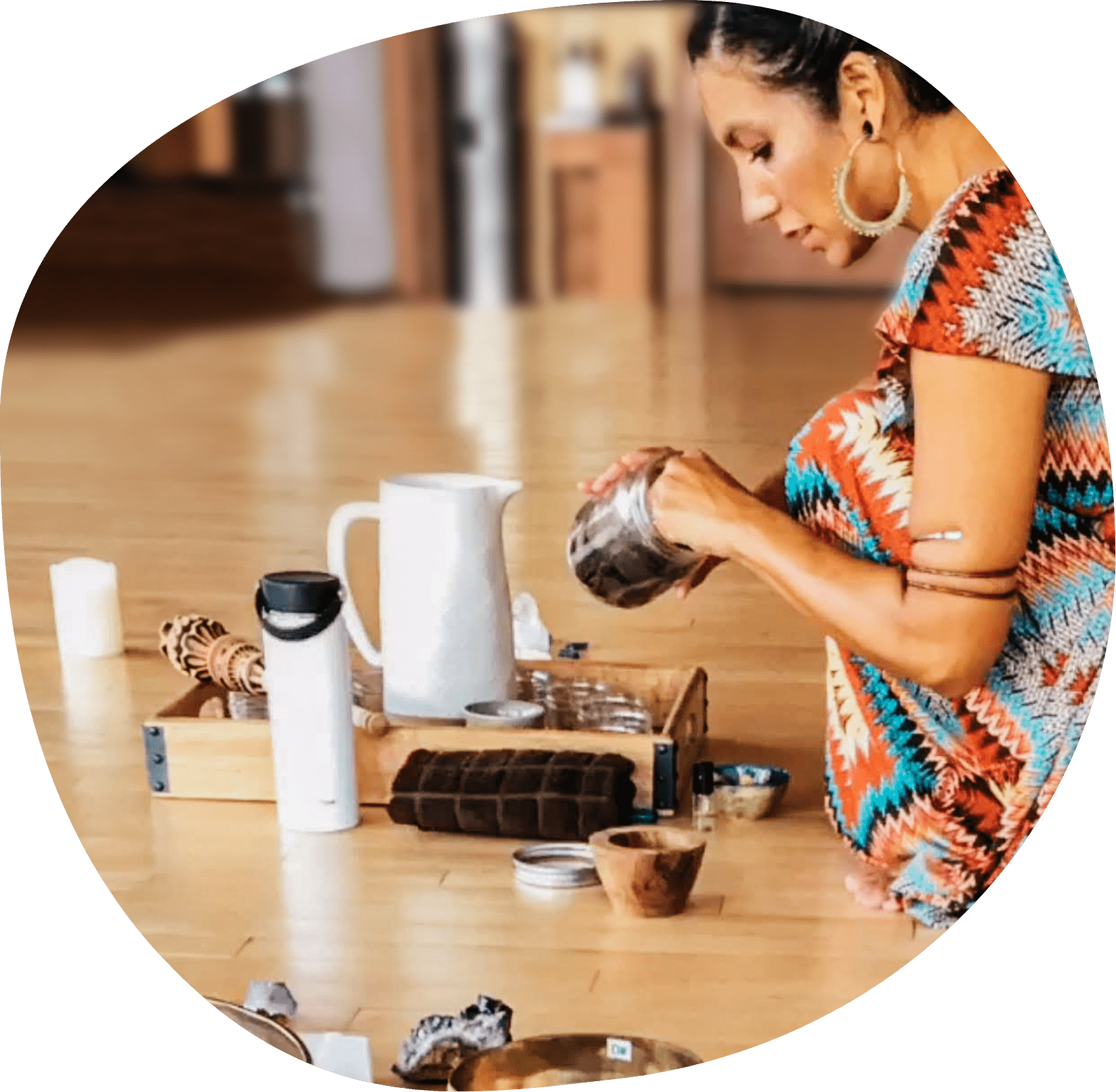 Image showing a select collection of cacao products, with text removed for clarity
