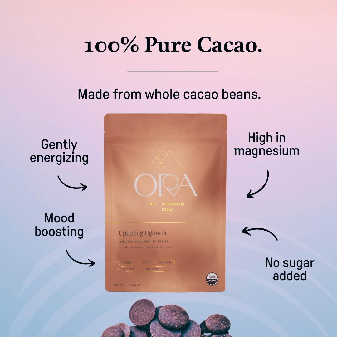 Uplifting Uganda Candy & Chocolate Pure 100% Ceremonial Cacao Ora Cacao Weight: 1 lb