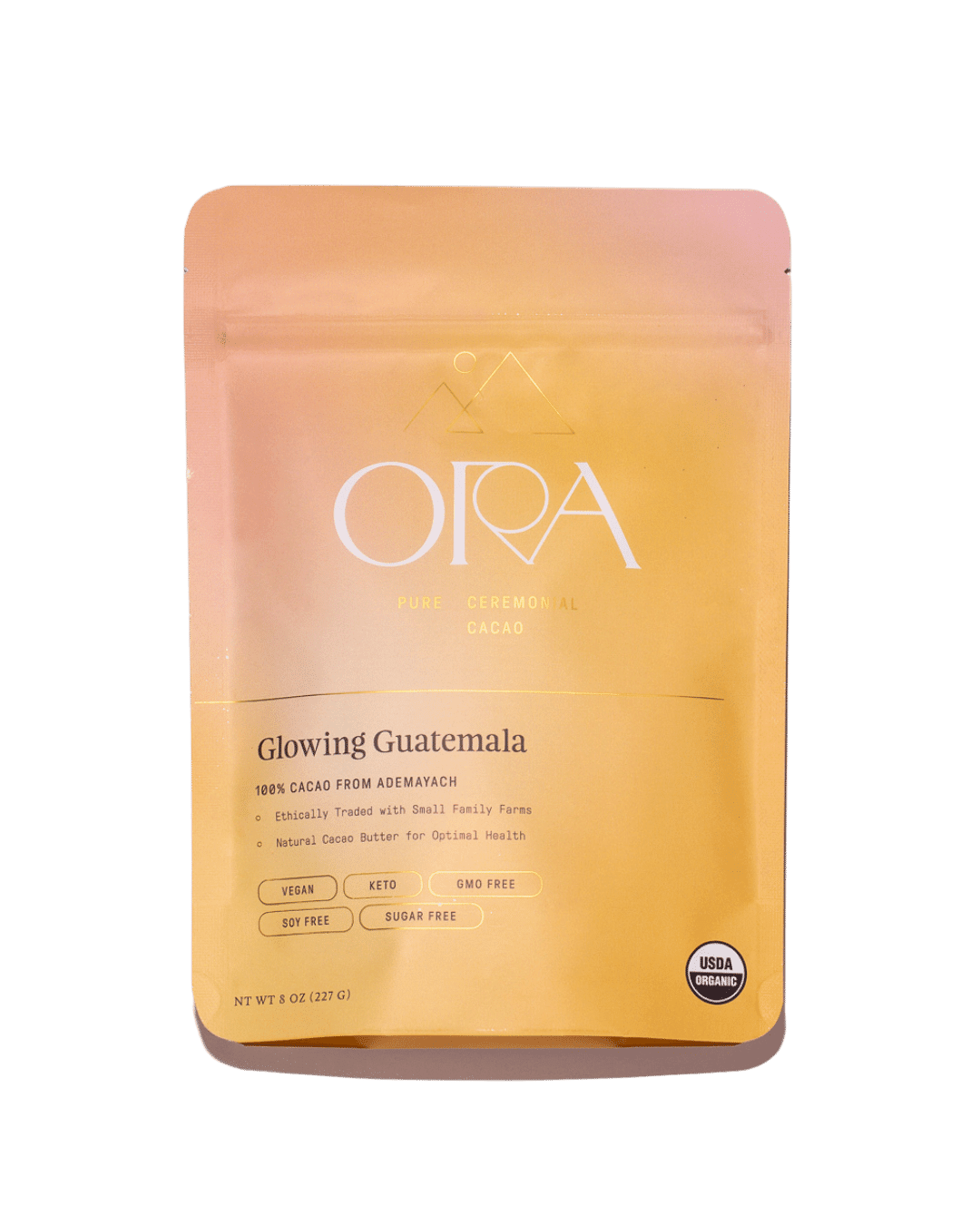 Glowing Guatemala (1oz) Baking Chocolate Pure 100% Ceremonial Cacao Ora Cacao
