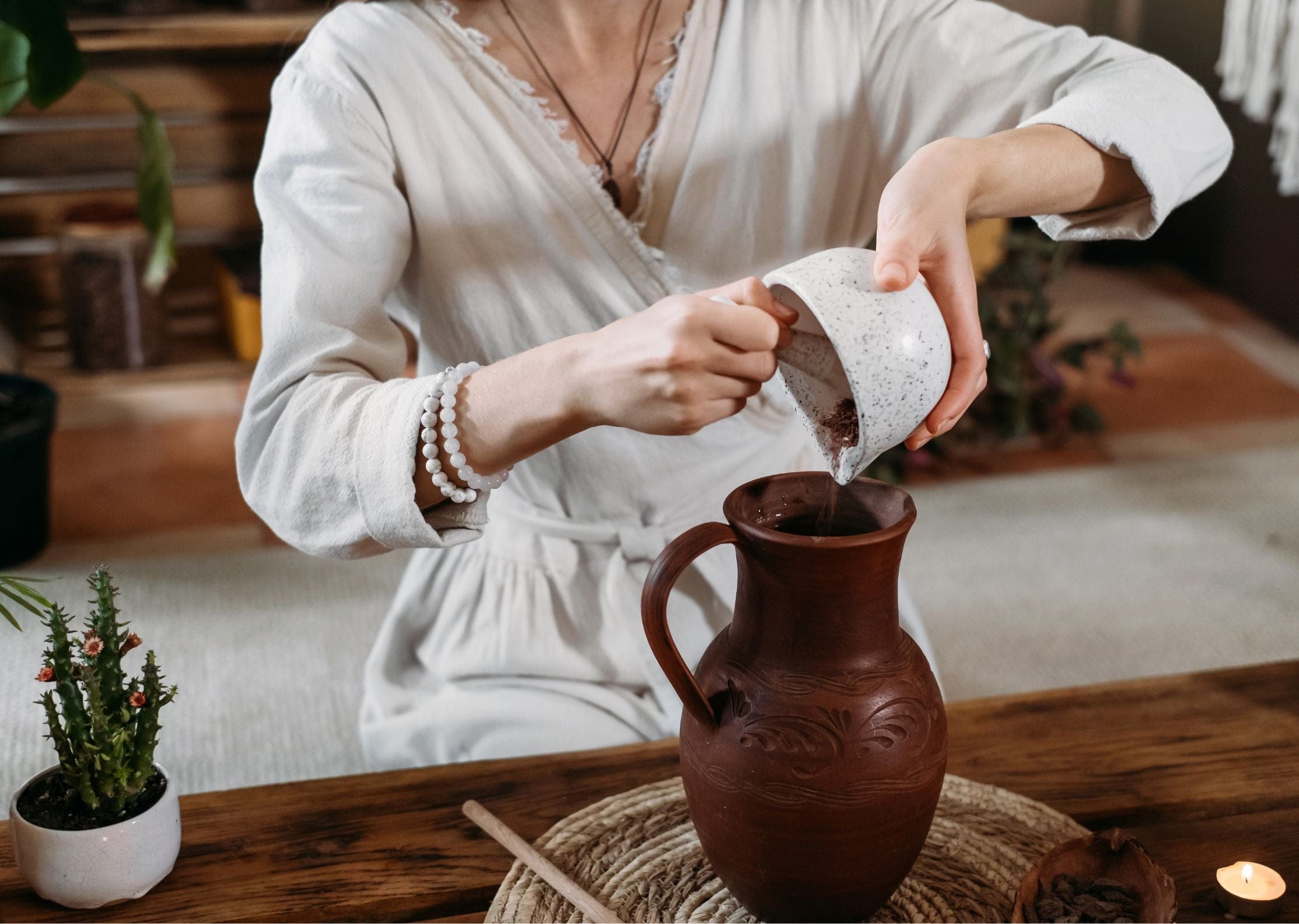 Candid lifestyle photo capturing the essence of joy, connection, and ceremonial cacao experiences