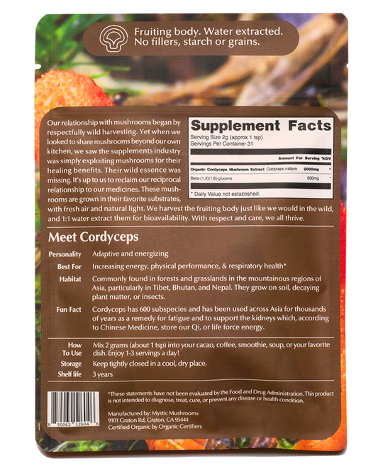 Cordyceps Herbal Supplements Mystic Mushrooms