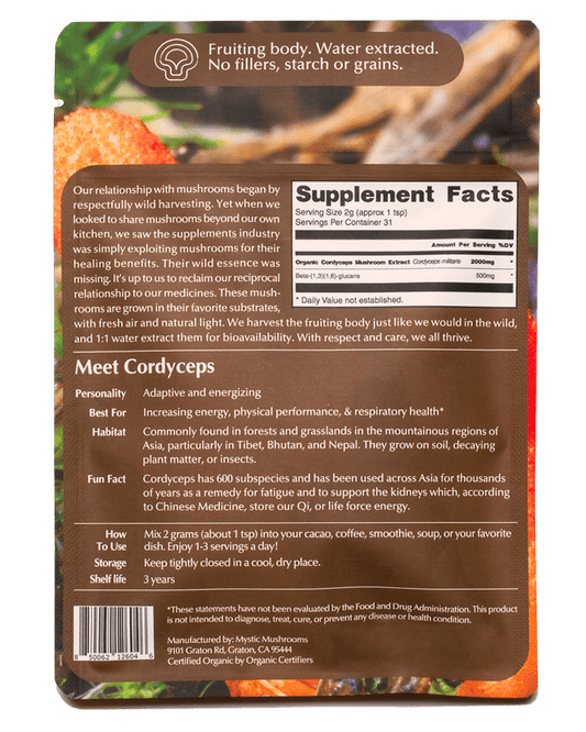 Cordyceps Herbal Supplements Mystic Mushrooms