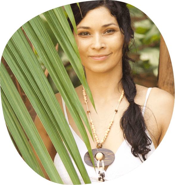 Image of instructor Aychele, likely involved in cacao or ceremonial teachings