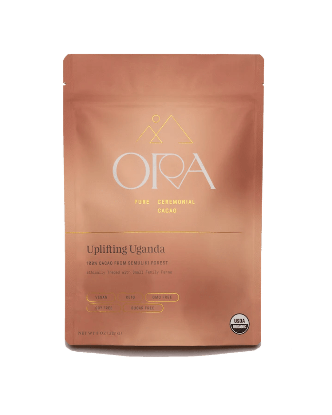 Ora Cacao Uplifting Uganda pouch from the official Ora Cacao product page