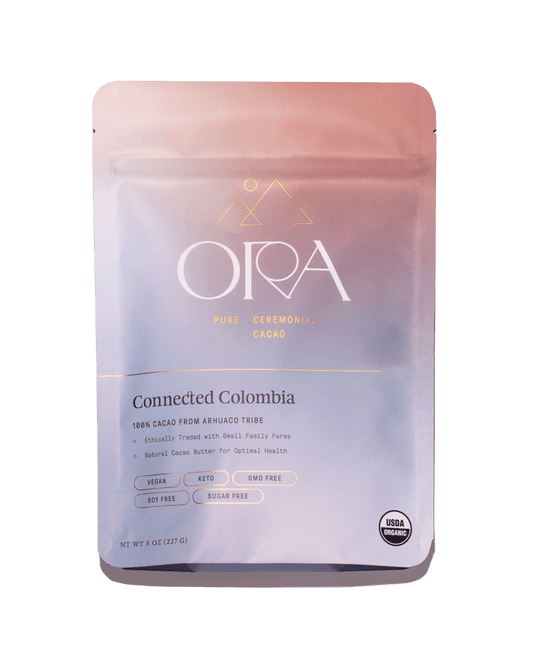 Connected Colombia (1oz) Baking Chocolate Pure 100% Ceremonial Cacao Ora Cacao