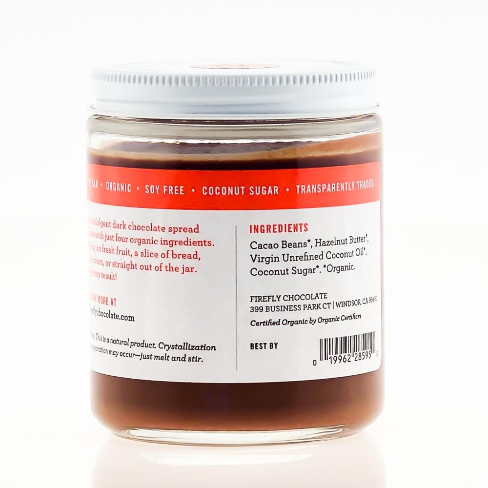 Dark Chocolate Hazelnut Spread for Cacao Ceremony and Holistic Health by FireflyChocolate