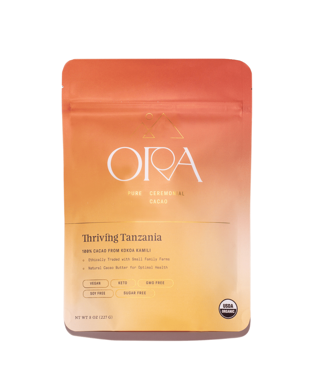 Ora Cacao Thriving Tanzania pouch from the official Ora Cacao product page